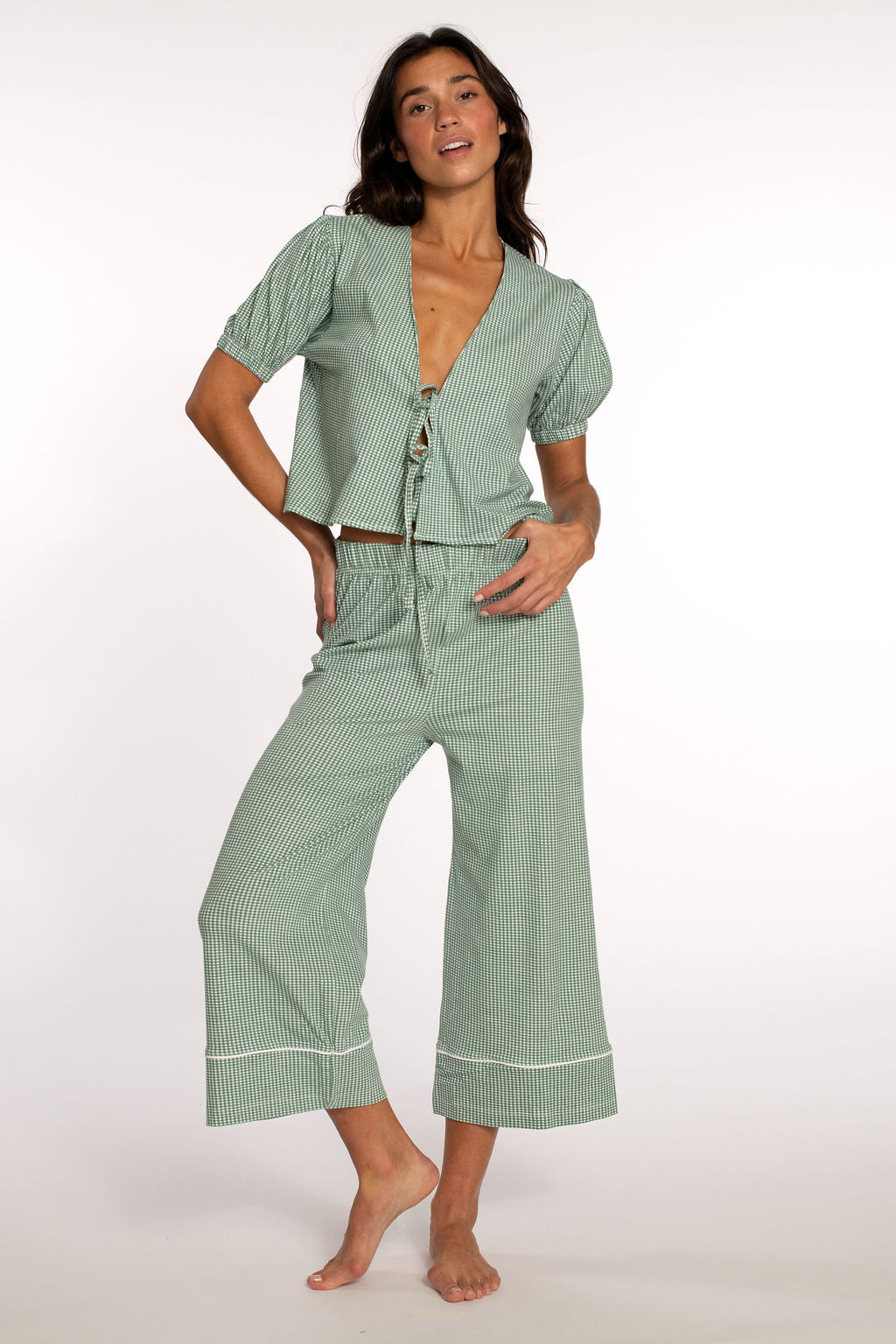 The Florie Green Gingham Set – Shop Elby